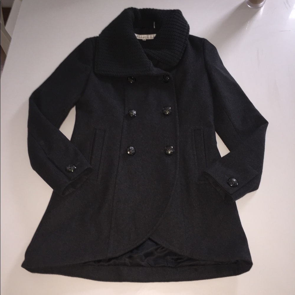 Kenneth cole jacket wool coat pea sweater collar 4